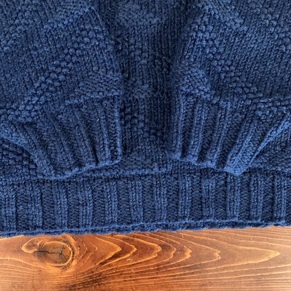 Vintage 90's Chunky Knit Americana Denim Western Mesa Santa Fe Pullover Sweater - Picture 9 of 16